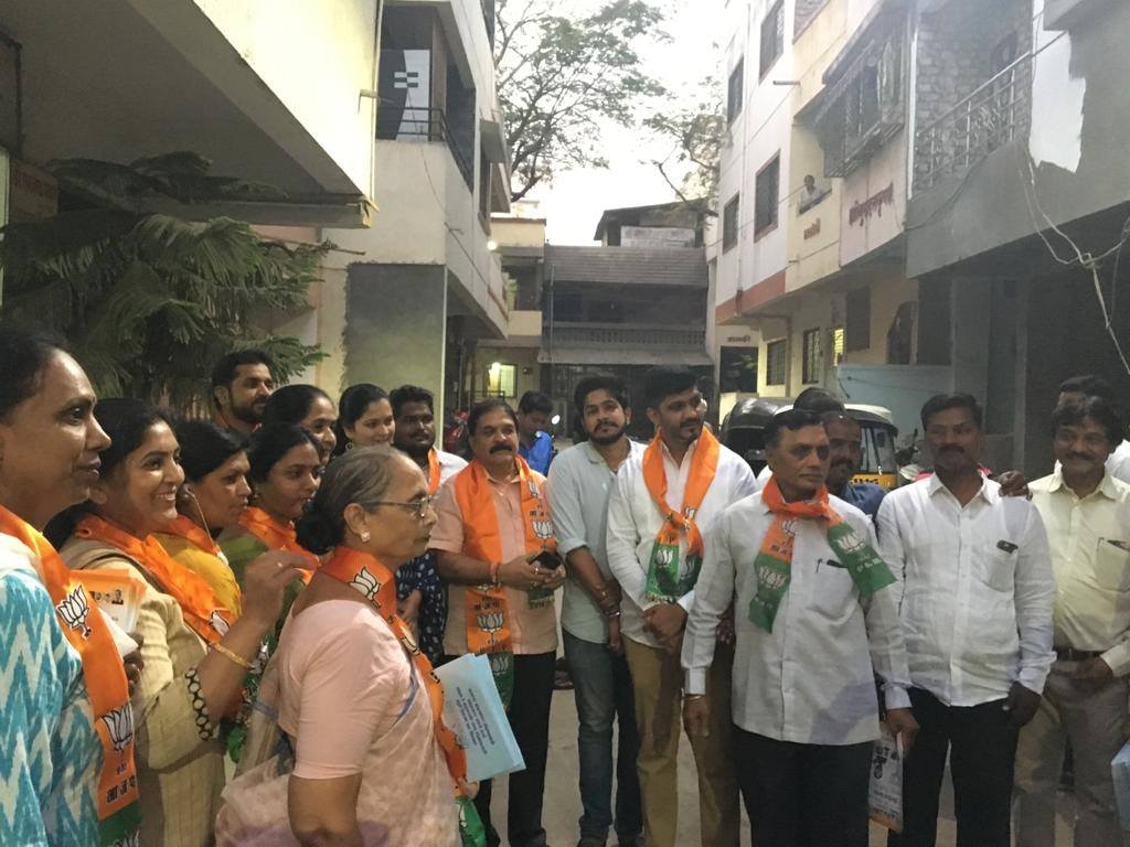 Campaigning for Pune Lok Sabha candidate - GIRISH BAPAT
